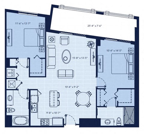 a blueprint of a floor plan of a house at Regatta at New River, Florida, 33301